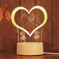Axyaa 3D Acrylic LED Night Light | Romantic Bedroom Decoration Kids Lamp