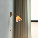 Axyaa Nordic Ceramic LED Wall Light with Pull Chain Switch