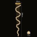 Axyaa Crystal Chandelier Stair Pendant Living Room Lights Interior Lighting