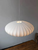Nordic Silk Pendant Lights Modern Wabi Sabi E27 LED Chandeliers by Axyaa
