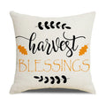 Axyaa Thanksgiving Pumpkin Maple Leaf Pillow Cover