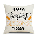 Axyaa Thanksgiving Pumpkin Maple Leaf Pillow Cover