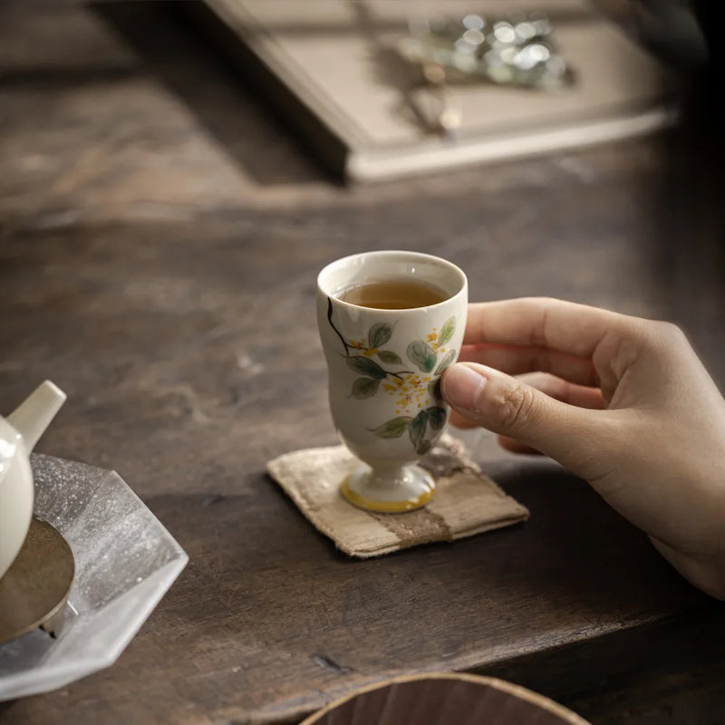Axya Hand-Painted Gourd Cup Kung Fu Tea Set Chinese Tea Cup