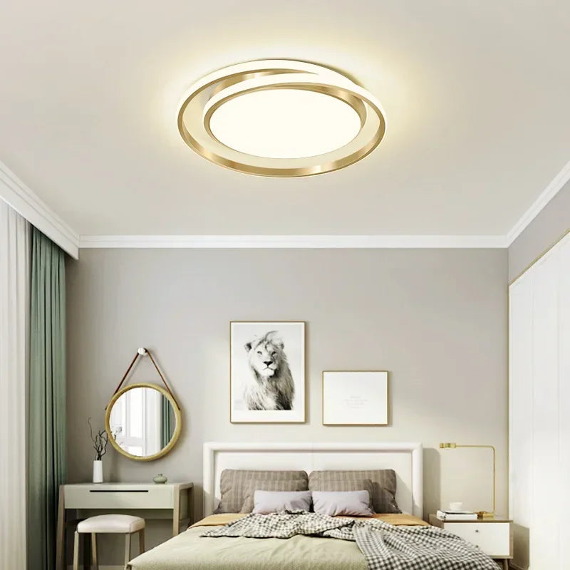 Axya Modern LED Gold Ceiling Light - Luxury Interior Chandelier for Home & Hospitality venues.