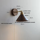 Axyaa LED Wall Sconce Walnut Wood Rotate Stair Light Fixture Nordic Modern Style