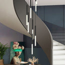 Axyaa Modern Stair Chandelier Pendant Light: LED Ceiling Lamp for Living Room