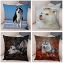 Siberian Husky Pillowcase - Axyaa Pet Sofa Cushion Cover, Decorative Dog Print