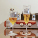 Axyaa 210ml Disposable Clear Plastic Champagne Flutes for Weddings & Parties