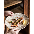 Axyaa Large Ceramic Western Flat Plate - Stylish Circular Tableware