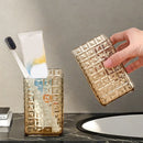 Axyaa Square Toothbrush Holder Water Cup Bathroom Accessory