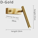 Axyaa Gold Copper LED Wall Light Modern Bedroom Living Room Decor Reading Lamps