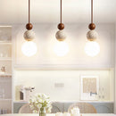 Axyaa Scandinavian Style Round Gourd Table Lamp