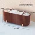 Axyaa Cosmetics Storage Box Dust-proof Makeup Organizer for Bathroom Jewelry Swabs Pads