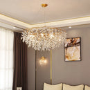 Axyaa Luxury Crystal Chandelier LED Pendant Lamps for Living Room Dining Hall