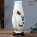 Axyaa Ceramic Vase for Home Decor & Office Desk, Jingdezhen Flower Arrangement Ornament