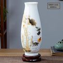 Axyaa Ceramic Vase for Home Decor & Office Desk, Jingdezhen Flower Arrangement Ornament
