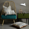Axyaa Checkerboard Houndstooth Pillowcase 30x50/45/50cm - Nordic Tufted Black White Cushion Cover