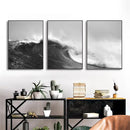 Nordic Ocean Waves Canvas Painting by Axyaa - Modern Wall Art for Living Room