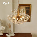 Axyaa Crystal Petal Chandelier Pendant Light - Luxury Hanging Lamp