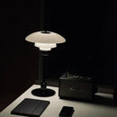 Axyaa Glass LED Table Lamp Silver Finish for Living Room and Bedroom
