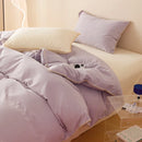 Axyaa Yellow Stripe Bedding Set Full Queen Bed Linen Cotton Duvet Cover Pillowcase