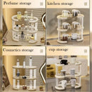 Axyaa Acrylic Makeup & Perfume Organizer: 3 Tier Cosmetic & Spice Rack Tray