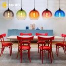 Axyaa Nordic Glass Bubble Pendant Light - Retro Industrial E27 Lamp for Home, Kitchen, Cafe