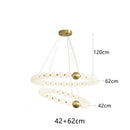 Axyaa Nordic Luxury Living Room LED Chandelier with Pearl Necklace Pendant