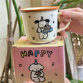 Axyaa Happy Bear Ceramic Coffee Mug, Cute Kawaii Design, Perfect Gift for Couples