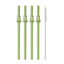 Glass Straw Set for Milk Tea Juice Cocktail, Axyaa Kitchen Bar Accessories