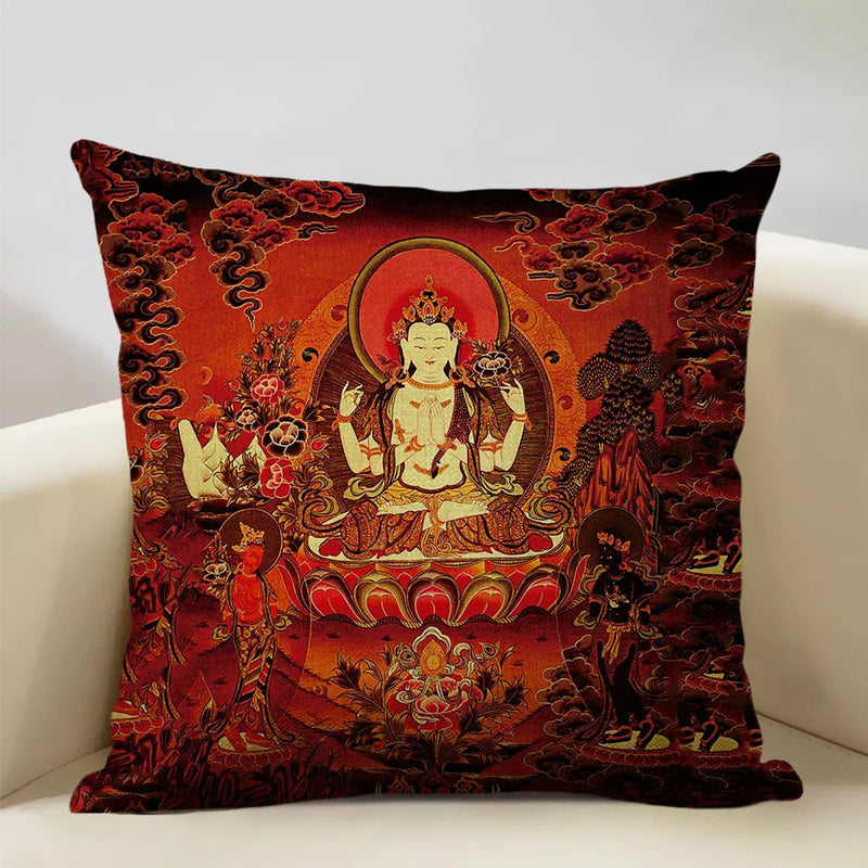 Retro Art Linen Cushion Cover 45 * 45 for Living Room Bedroom Decor with Axyaa Brand