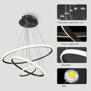 Axyaa Three-ring Three-color Ceiling Chandelier