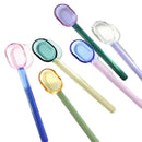 Axyaa Glass Spoon Set of 6 - Versatile Dessert Salad Coffee Soup Spoon
