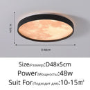 Axyaa Lunar LED Ceiling Light: Modern Circular Bedroom Lamp