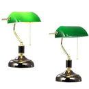 Axyaa Green Glass LED Table Lamp with Pull Switch for Home Decor