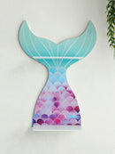 Axyaa Mermaid Tail Crystal Shelf: Boho Wall Art Aromatherapy Holder & Home Decor