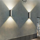 Axyaa Black Aluminum LED Wall Lamp Outdoor Waterproof Lighting