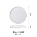 Axyaa Ceramic Stone Pattern Steak Plate for Pasta, Pizza & Japanese Cuisine