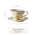 Axyaa Floral Vine Ceramic Coffee Cup & Saucer Set