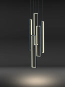 Axyaa Modern Loft LED Stair Chandelier Hanging Light Fixture