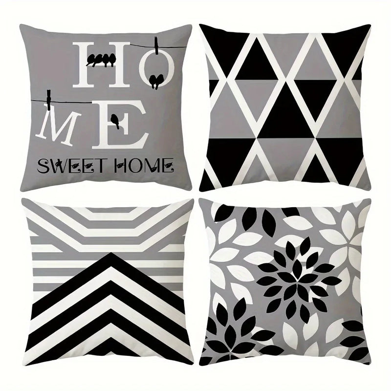 Axyaa Geometric Pattern Printed Pillowcase for Chic Home Decor