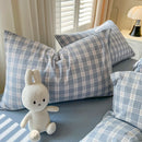 Axyaa Lattice Duvet Cover Set with Sheet & Pillowcases, Twin-Queen Size