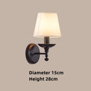 Axyaa Iron Glass Wall Lamp - Minimalist Retro American Style Lighting