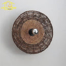 Axyaa Rattan Weave LED Wall Lamp for Corridor Hotel Bedroom Living Room