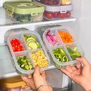 Axyaa 4 Grids Refrigerator Food Storage Box Kitchen Organizer
