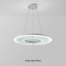 Axyaa Modern White Fabric Pendant Chandelier with LED Lights