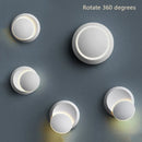 Axya Moon Chasing Wall Lamp: Aluminum Rotatable Lighting Sconces for Bedroom