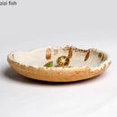 Axya Vintage Ceramic Irregular Dinner Plate Set - Restaurant Quality Tableware