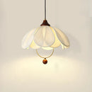 Axyaa Vintage Fabric Chandelier Wood Pendant Light for Dining Kitchen Living Room