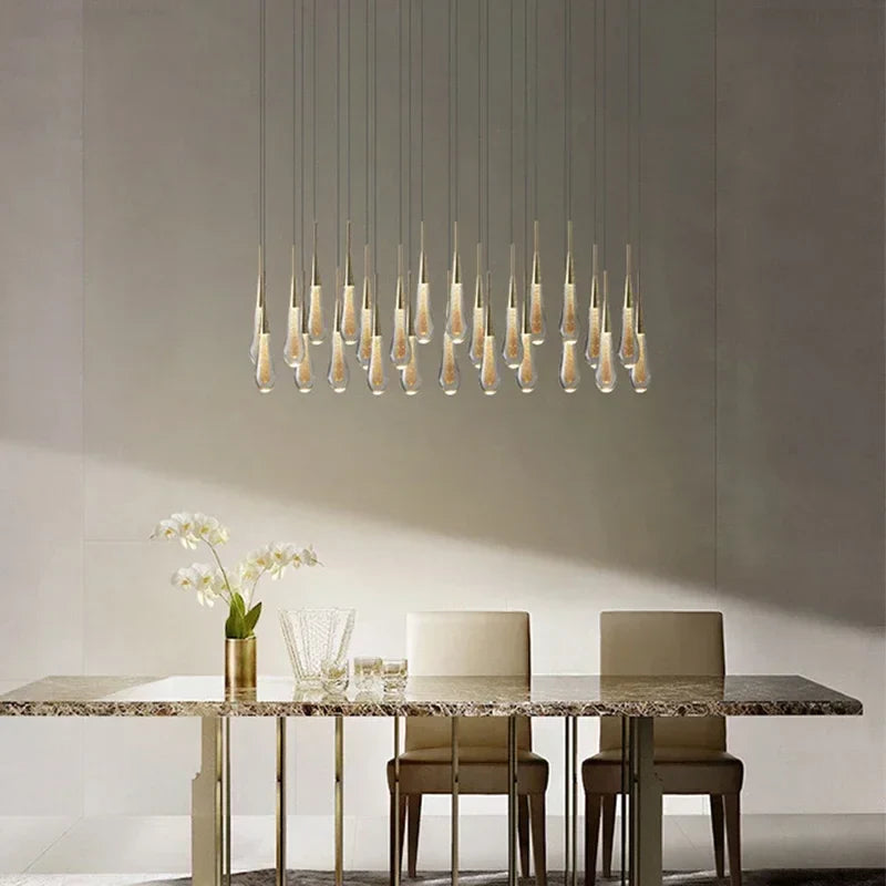 Axyaa Crystal Chandelier: Modern Lighting for Home Decor, Dining, Living, Staircase